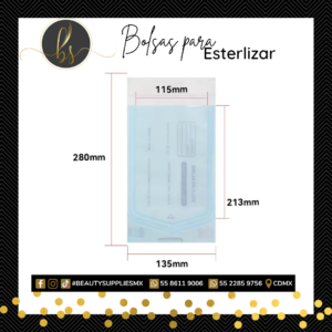 Bolsa para esterilizar #5 28x13.5cm (21.3x11.5cm)