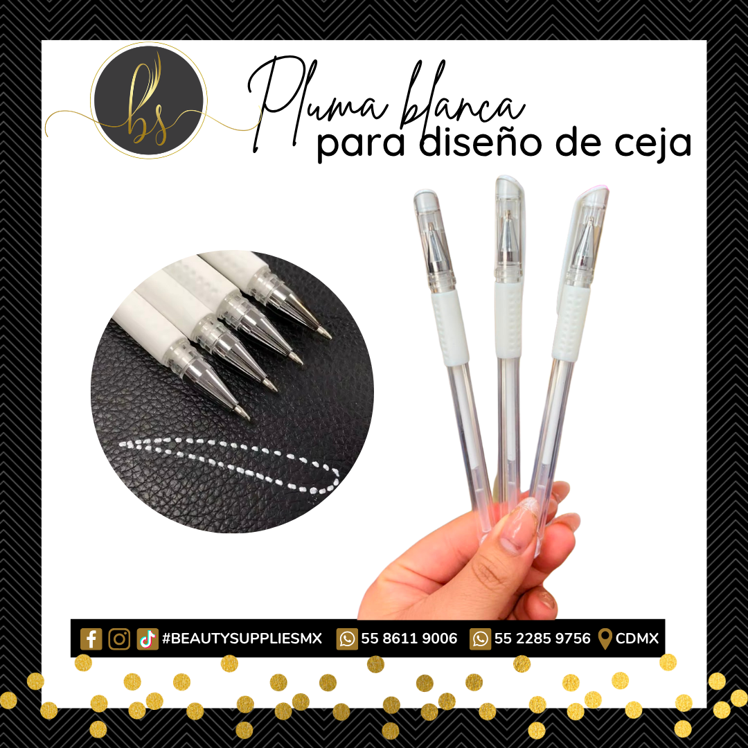 Pluma Blanca para diseño de ceja